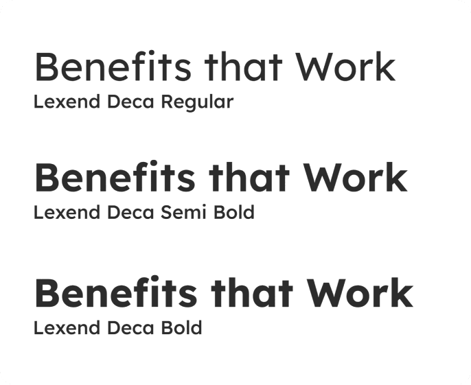 InLife Benefits brand typography